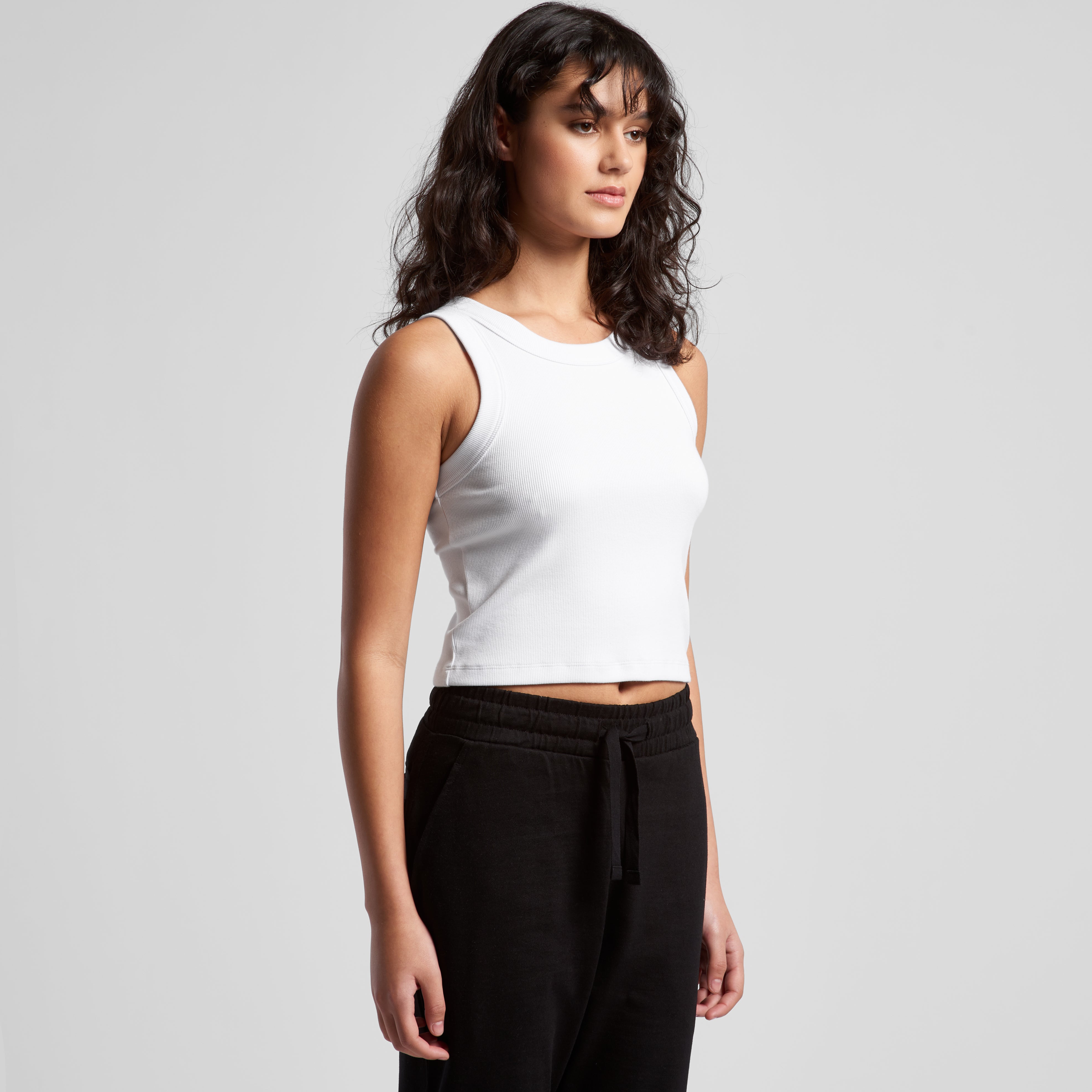 WO'S ORGANIC RIB CROP TANK
