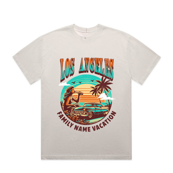 Custom Los Angeles Family Vacation T-Shirt β Retro Sunset Design