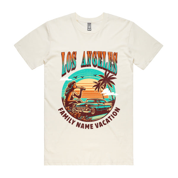 Custom Los Angeles Family Vacation T-Shirt β Retro Sunset Design