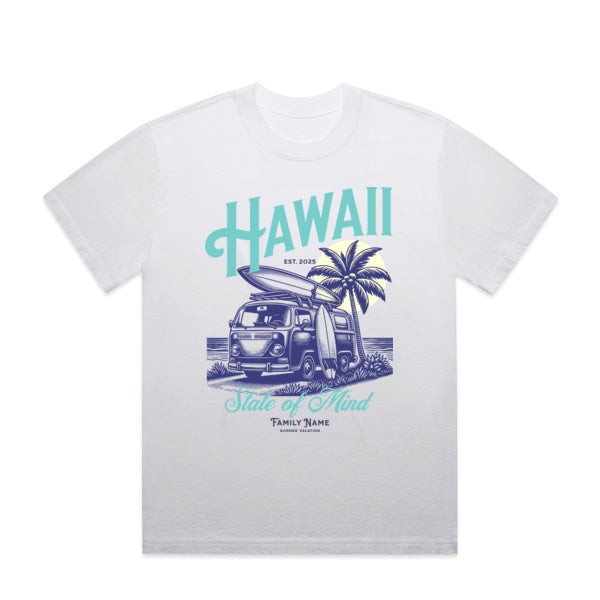 Custom Hawaii Family Vacation T-Shirt - "State of Mind" Design