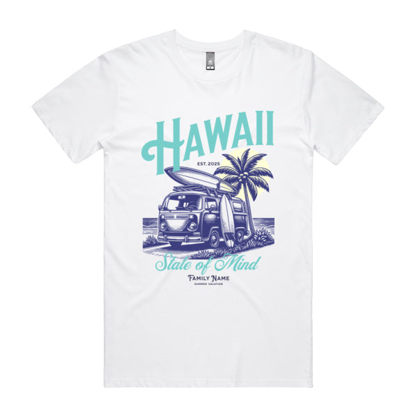 Custom Hawaii Family Vacation T-Shirt - "State of Mind" Design