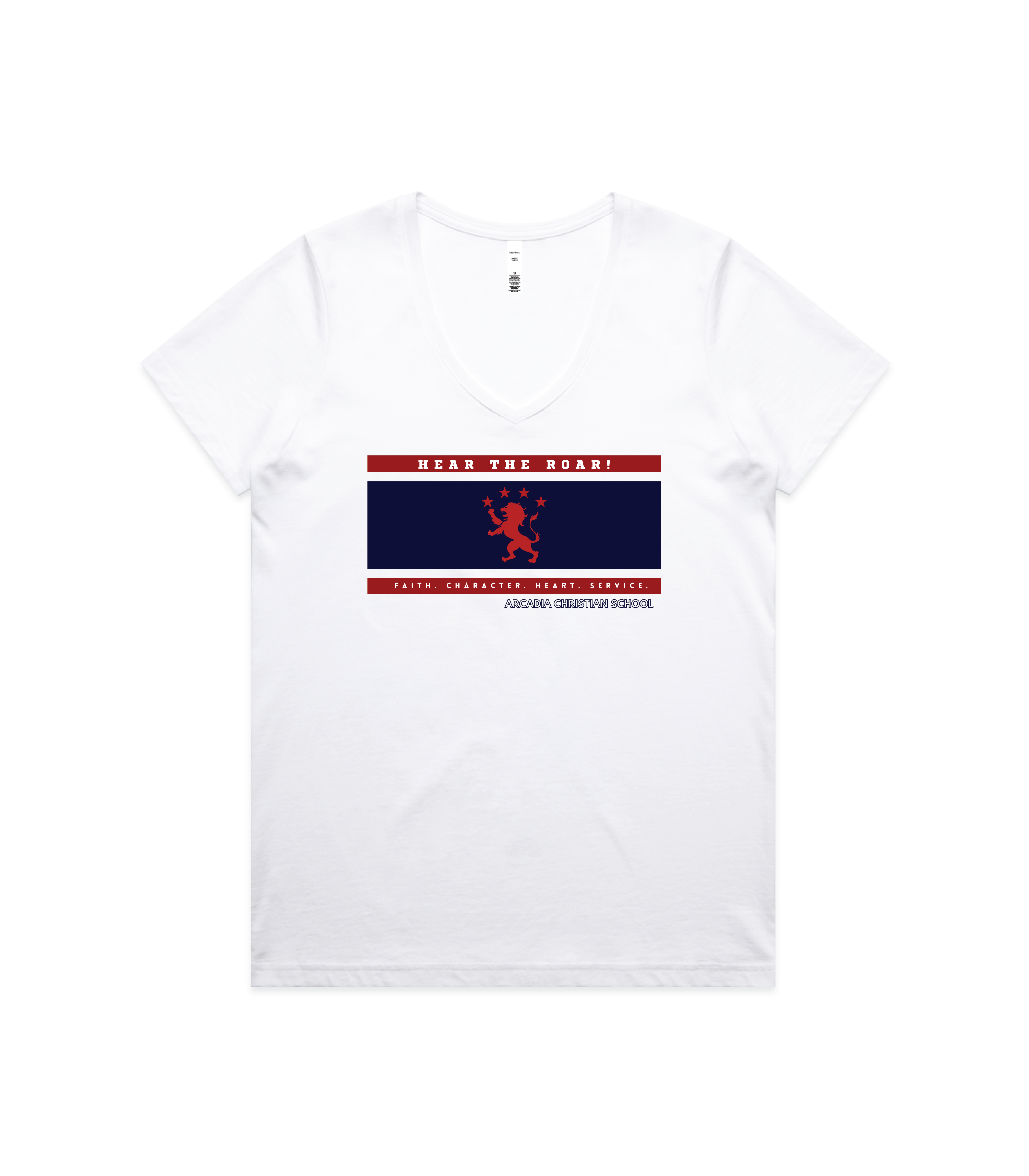 Hear the Roar – ACS Stripes Women V-Neck